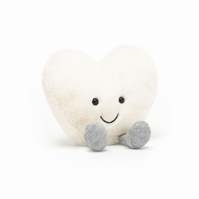 Jellycat Cream Heart USA | 39560UNGR